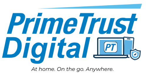 primetrust digital,, banking, convenience, logo